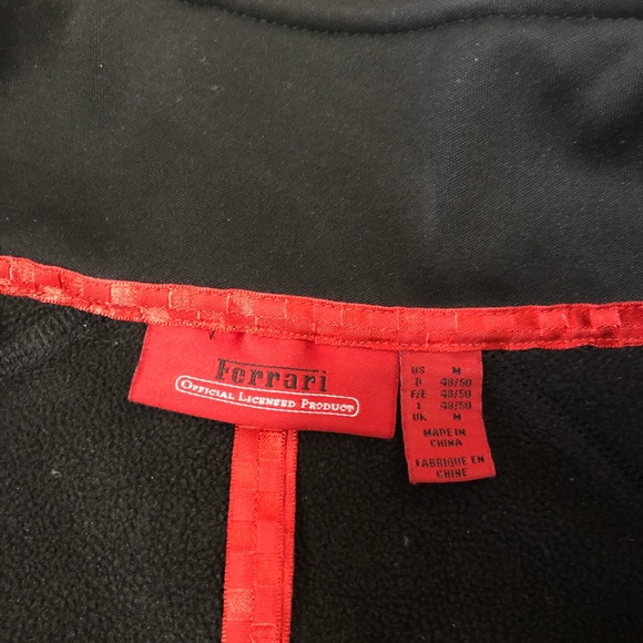 Ferrari Mens Zip Up Sweater Black - Size Medium - Picture 3 of 5